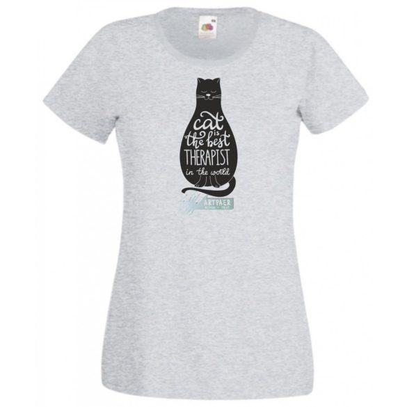 A macska a legjobb terepauta - angol - női rövid ujjú póló