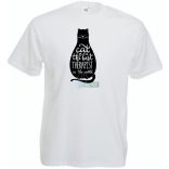 A macska a legjobb terapeuta minta férfi rövidujjú póló