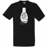 A macska a legjobb terapeuta minta férfi rövidujjú póló