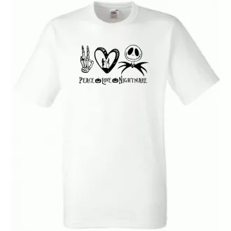 Peace Love and Nightmare férfi rövid ujjú póló