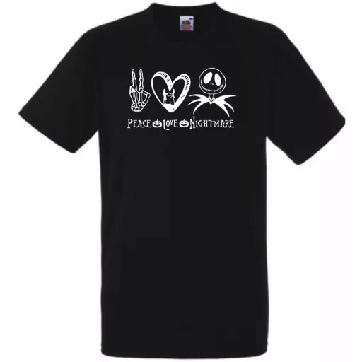 Peace Love and Nightmare férfi rövid ujjú póló