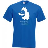 Maci család, bear hug, mackó apa és maci gyermek, maci ölelés minta férfi rövid ujjú póló