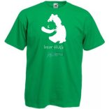 Maci család, bear hug, mackó apa és maci gyermek, maci ölelés minta férfi rövid ujjú póló