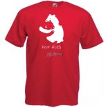 Maci család, bear hug, mackó apa és maci gyermek, maci ölelés minta férfi rövid ujjú póló