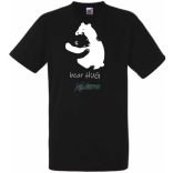 Maci család, bear hug, mackó apa és maci gyermek, maci ölelés minta férfi rövid ujjú póló