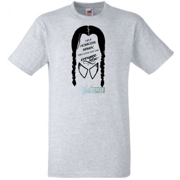 Wednesday - I am a homicidal maniac mintás férfi rövid ujjú póló