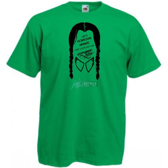 Wednesday - I am a homicidal maniac mintás férfi rövid ujjú póló