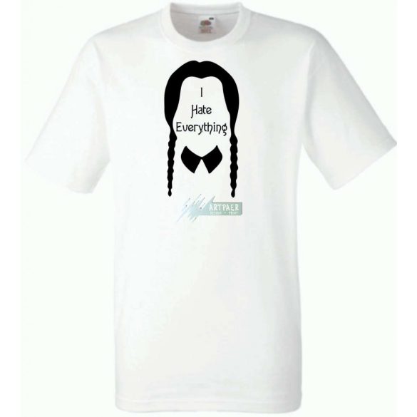 Wednesday - I hate everything mintás férfi rövid ujjú póló