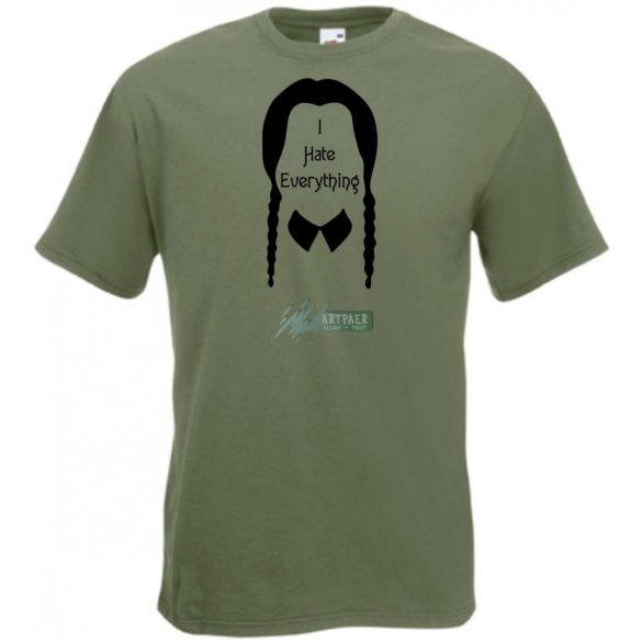 Wednesday - I hate everything mintás férfi rövid ujjú póló