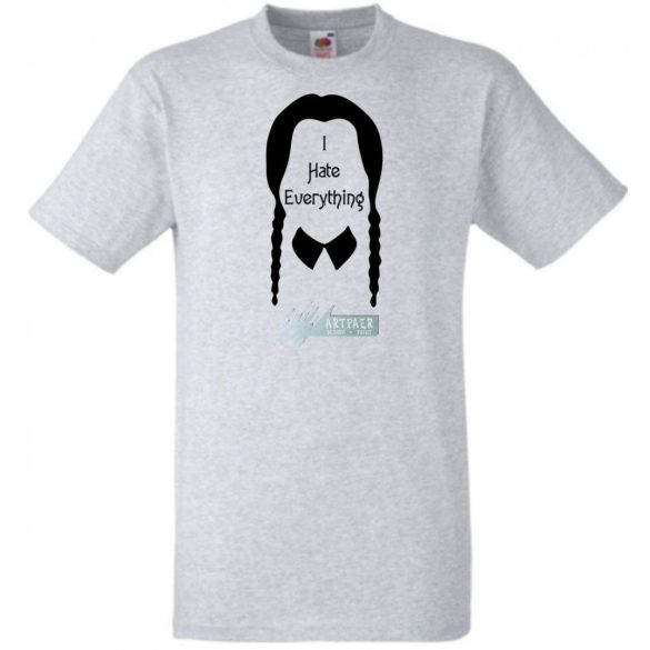 Wednesday - I hate everything mintás férfi rövid ujjú póló