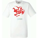 Love is never wrong feliratos férfi rövid ujjú póló