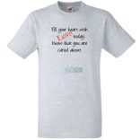 Fill your heart - gondolatok férfi rövid ujjú póló