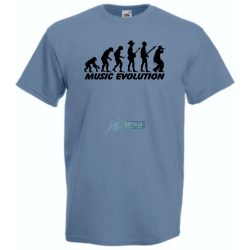 Music evolution - mintás férfi rövid ujjú póló