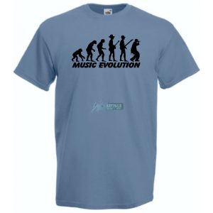 Music evolution - mintás férfi rövid ujjú póló