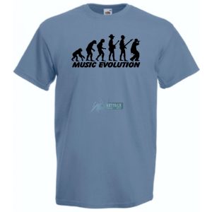 Music evolution - mintás férfi rövid ujjú póló