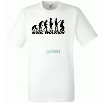 Music evolution - mintás férfi rövid ujjú póló