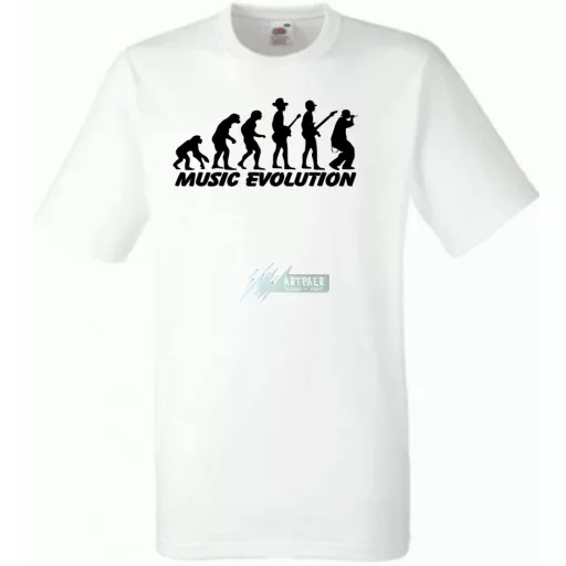 Music evolution - mintás férfi rövid ujjú póló