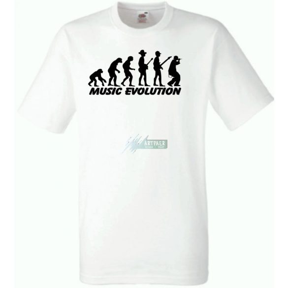 Music evolution - mintás férfi rövid ujjú póló