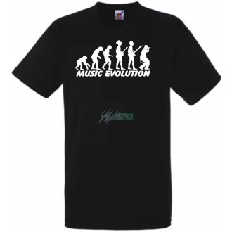 Music evolution - mintás férfi rövid ujjú póló