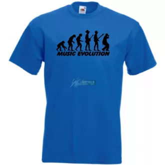 Music evolution - mintás férfi rövid ujjú póló