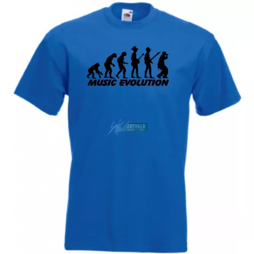 Music evolution - mintás férfi rövid ujjú póló