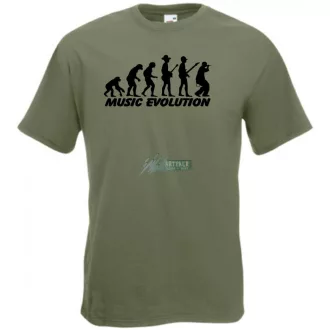 Music evolution - mintás férfi rövid ujjú póló