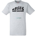 Music evolution - mintás férfi rövid ujjú póló