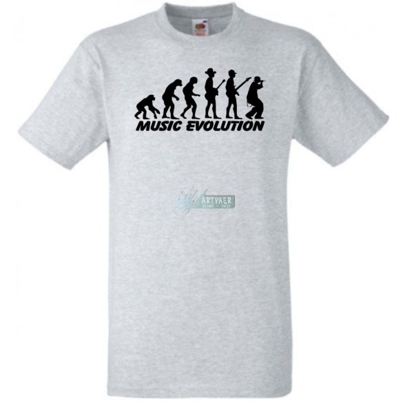 Music evolution - mintás férfi rövid ujjú póló
