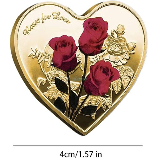 Szerelem záloga - Szív alakú ajándék érem - akril dobozban - ünnepi alkalomra, Valentin napra