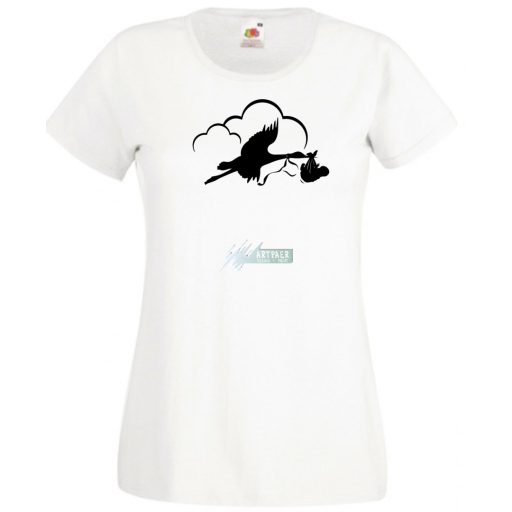 Babaváró női rövid ujjú póló