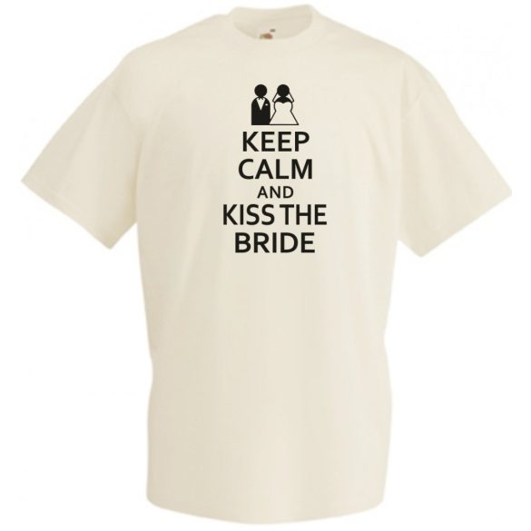 Keep Calm and Kiss the Bride férfi rövid ujjú póló