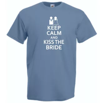 Keep Calm and Kiss the Bride férfi rövid ujjú póló