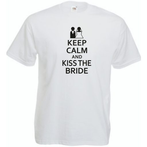 Keep Calm and Kiss the Bride férfi rövid ujjú póló