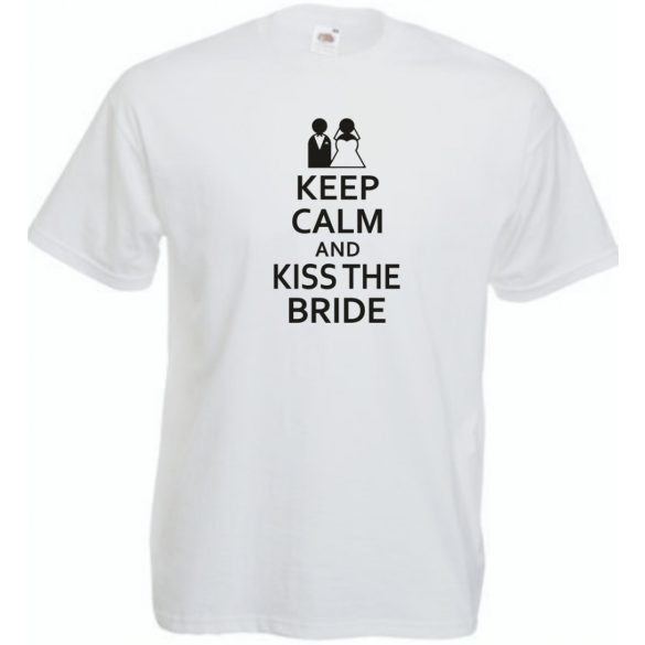 Keep Calm and Kiss the Bride férfi rövid ujjú póló