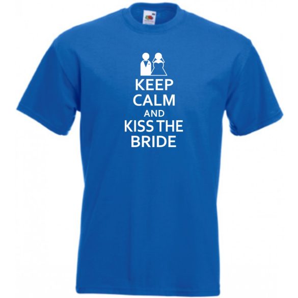Keep Calm and Kiss the Bride férfi rövid ujjú póló