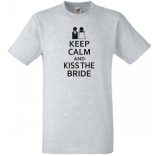Keep Calm and Kiss the Bride férfi rövid ujjú póló