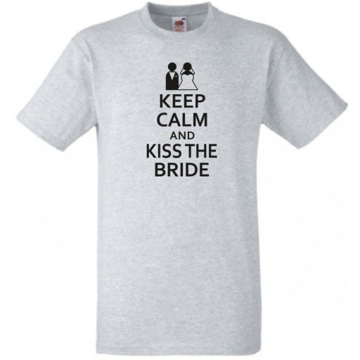 Keep Calm and Kiss the Bride férfi rövid ujjú póló