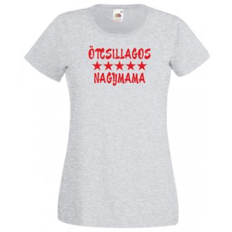 5 csillagos Nagymama női rövid ujjú póló