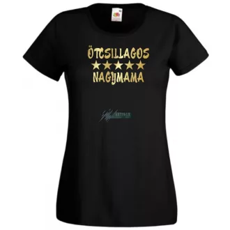 5 csillagos Nagymama női rövid ujjú póló