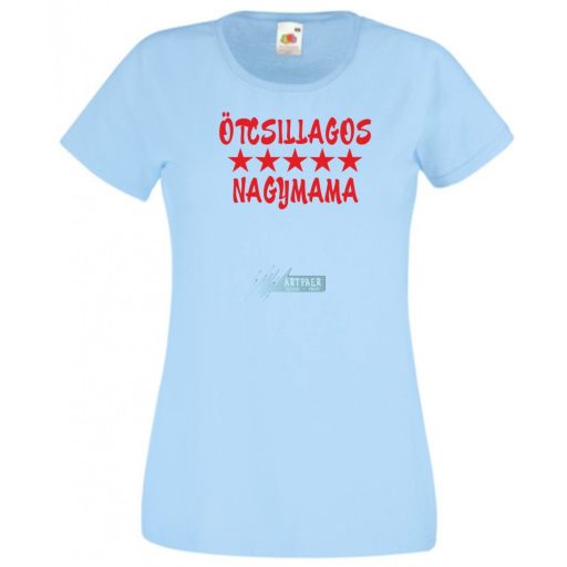 5 csillagos Nagymama női rövid ujjú póló