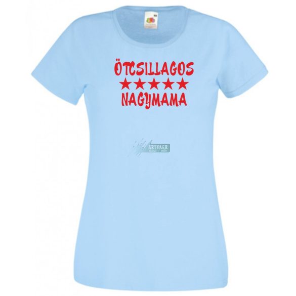 5 csillagos Nagymama női rövid ujjú póló
