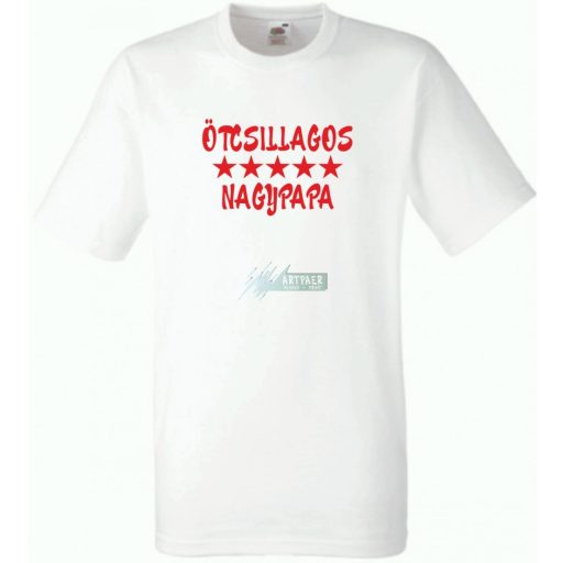 5 csillagos Nagypapa férfi rövid ujjú póló