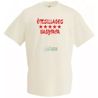 5 csillagos Nagypapa férfi rövid ujjú póló