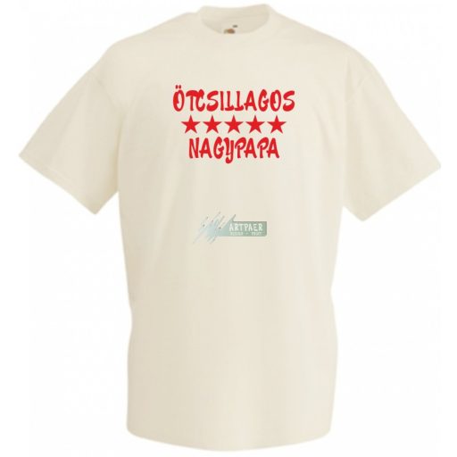 5 csillagos Nagypapa férfi rövid ujjú póló