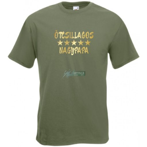 5 csillagos Nagypapa férfi rövid ujjú póló