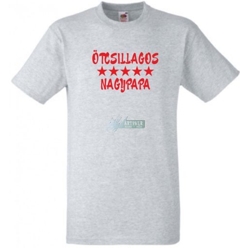 5 csillagos Nagypapa férfi rövid ujjú póló