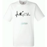 Sport fan evezős EKG szív ritmus gyerek rövid ujjú póló