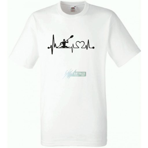 Sport fan evezős EKG szív ritmus gyerek rövid ujjú póló