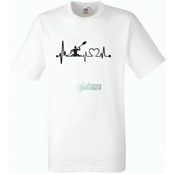 Sport fan evezős EKG szív ritmus gyerek rövid ujjú póló