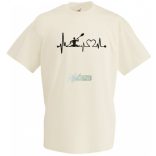 Sport fan evezős EKG szív ritmus gyerek rövid ujjú póló